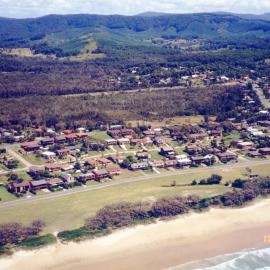 Aerial view of Sandy Beach looking westwards, 10 March 1992 
