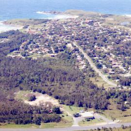 Aerial view of Emerald Beach looking eastwards, 1992-1994
