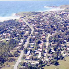 Aerial view of Emerald Beach looking eastwards, 1992 - 1994 
