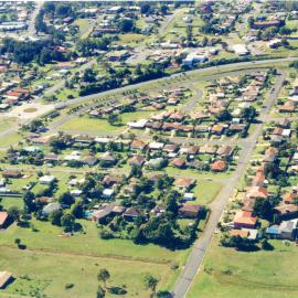 Aerial view of the Pacific Highway roundabout, June 1994 