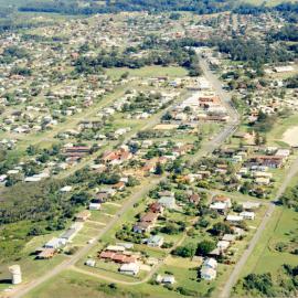 Aerial view of Woolgoolga township, 1992 - 1994 