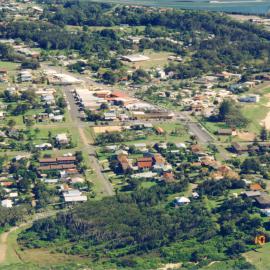 Aerial view of Woolgoolga township, 10 June 1994 