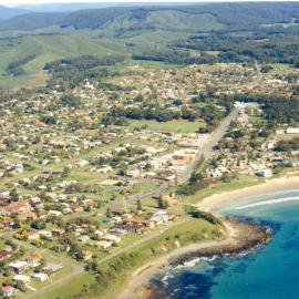 Aerial view of Woolgoolga Central Business District, June 1994