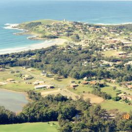 Aerial view of Woolgoolga Headland and "Sunset Area", 10 June 1994
