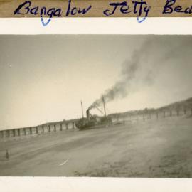 Steam ship Bangalow driven aground on the northern end of Jetty Beach, 24 June 1950 