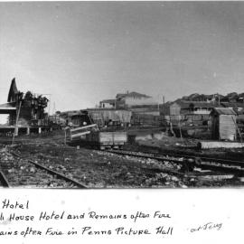 The remains of the Pier Hotel and Beach House after the fire on 13 December 1914