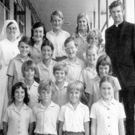 Staff and pupils at St Augustine's, 1974