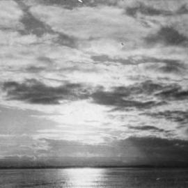 Sunset from a coastal steamer, c.1912
