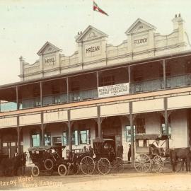 The Fitzroy Hotel on the corner of Grafton and McLean Streets, February 1909