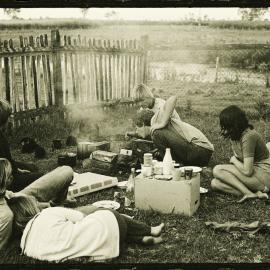 A barbecue at the Wilderness factory, Palmers Channel
