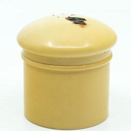 Cosmetic Jar with two Powder Puffs