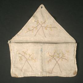 Embroidered peg bag, c. 1849