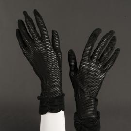 Pair of black mesh gloves