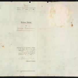 George Hardacre's Letters Patent, 1897