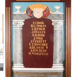 M.U.I.O.O.F. Honour Board