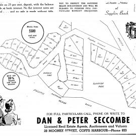 Map of Sapphire Beach subdivision, 1960s