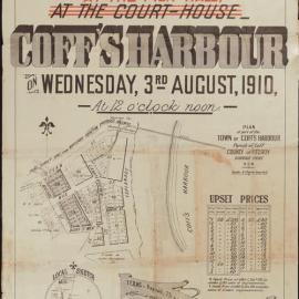 Coff's Harbour land sale poster, 1910