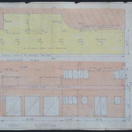 Tasma Theatre building plans, 1956