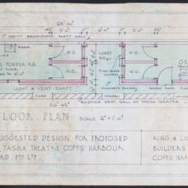 Tasma Theatre floor plan, 1962