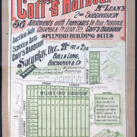 Coff's Harbour: McLean's 2nd subdivision poster, 1912