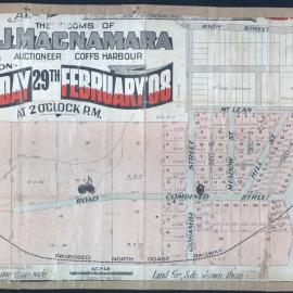 Coffs Harbour land sale poster, 1908