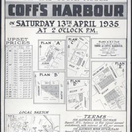 Coff's Harbour land sale posters, 1935 and 1937