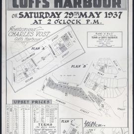 Coff's Harbour land sale poster, 1937