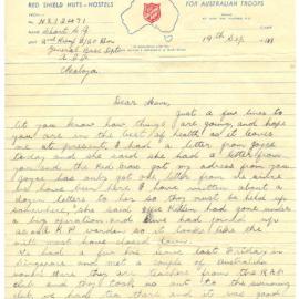 Letter from Pte. S. J. Short, 19 September 1941