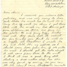 Letter from Pte. S. J. Short, 26 October 1941