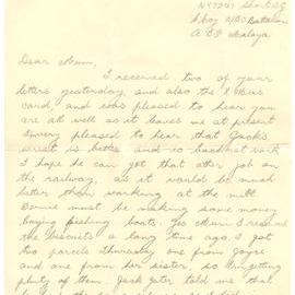 Letter from Pte. S. J. Short, 6 December 1941