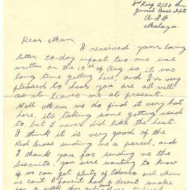 Letter from Pte. S. J. Short, 24 September 1941