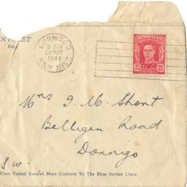 Envelet from Joyce Short, 26 May 1944