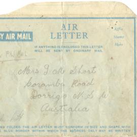 Air Letter from Pte. S. J. Short, 10 September 1945