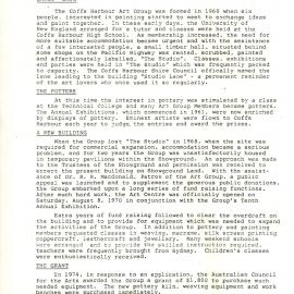 Coffs Harbour Arts & Crafts Group report, 20 September 1975
