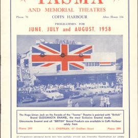 Tasma & Memorial Theatre programme, June to August 1958