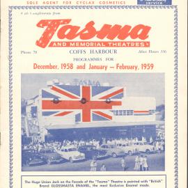 Tasma & Memorial Theatre programme, December 1958 to February 1959