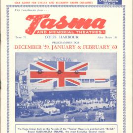 Tasma & Memorial Theatre programme, December 1959 to February 1960