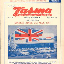 Tasma & Memorial Theatre programme, March to May 1961