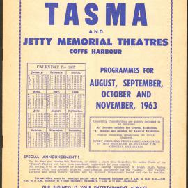 Tasma & Memorial Theatre programme, August to November 1963