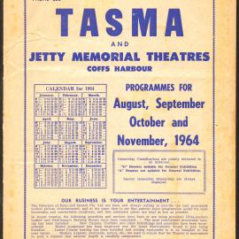 Tasma & Memorial Theatre programme, August to November 1964