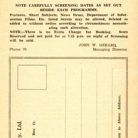 Tasma Theatre programme, December 1941 - February 1942