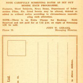 Tasma Theatre programme, March - May 1942