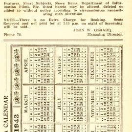 Tasma Theatre programme, December 1942 - January 1943