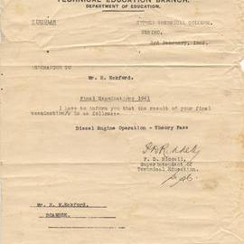 Memorandum for Harlie Eckford, 3 February 1942