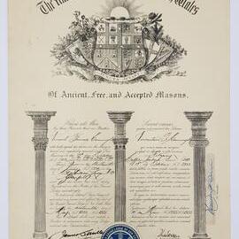 Freemason Certificate, 1955