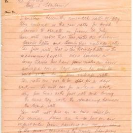 Memo about lorry hire rates, Dorrigo Shire Council, 30 June 1939