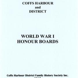 World War 1 Honour Boards - Coffs Harbour & District