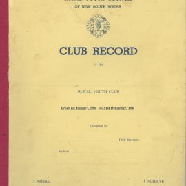 Club Record of Rural Youth Club, 1969