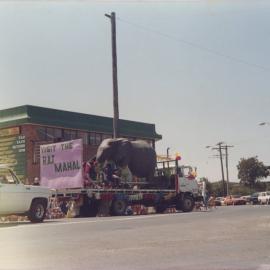 Raj Mahal elephant in parade, Woolgoolga
