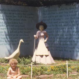 Mother Goose display, Storyland Gardens, mid-1980s